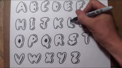 How To Draw Bubble Letters Easy Graffiti Style Lettering