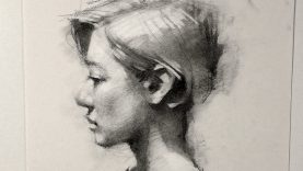 charcoal portrait sketch emma
