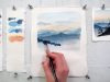 Easy step by step watercolor tutorial Painting The Blue Ridge Mountains