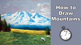 How to Draw Mountains in Pastel Time Lapse