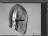 Medieval helm study shiny steel armour digital art How to draw