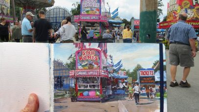 Painting INSANE Detail in Two Hours James Gurney Paints the County Fair in Gouache