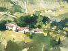 Advancing with Watercolor the potential of Brush strokes quotA Tuscan Valleyquot