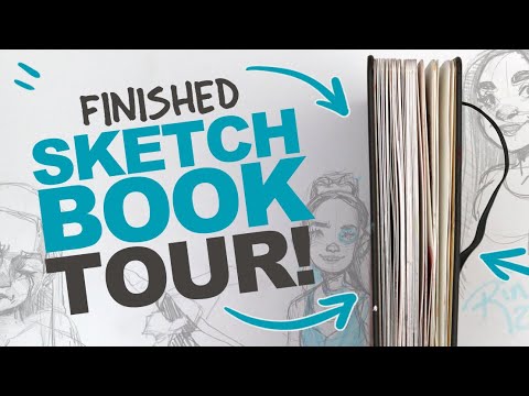 My Finished Sketchbook Tour 2019! - illo Sketchbook Flipthrough