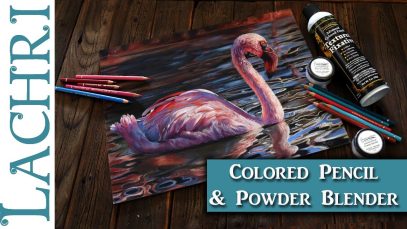 Flamingo Colored Pencil amp Powder Blender Painting Tutorial Lachri