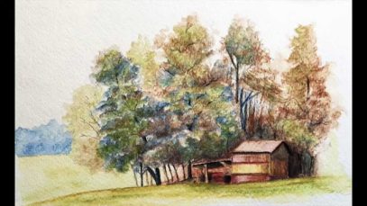 Landscape with Watercolor Pencils Excerpts