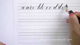 Lowercase Lesson Sample from Modern Calligraphy 101 CROOKED CALLIGRAPHY