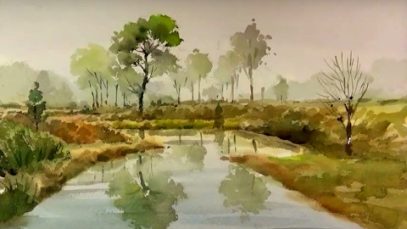 That39s easy for landscape watercolor painting