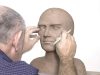 Alexander Cherkov demonstrates male head sculpture of clay step by step