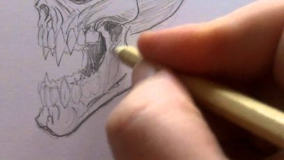 How To Draw Vampire Skulls