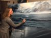 Painting Stormy Ocean Scene in oil Part I