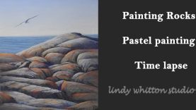 Pastel painting course Rocks and sky