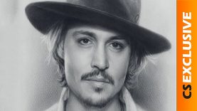 Portrait Johnny Depp Speed drawing CreativeStation EXCLUSIVE