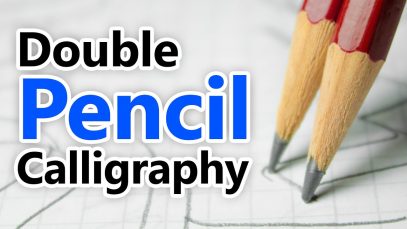 Writing Italic Calligraphy with two pencils