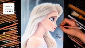 Drawing Frozen2 ElsaHair loose elsa Drawing Hands