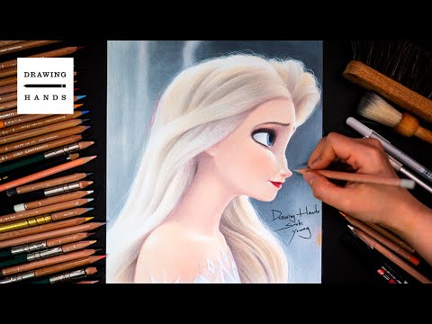 Elsa Drawing Tutorial - How to draw Elsa step by step