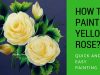 One stroke painting yellow Rose quick and easy acrylic painting step by step