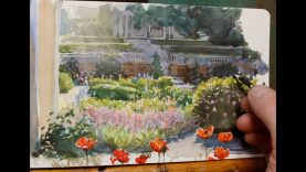 Painting a Flower Garden in Watercolor