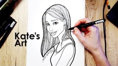 Casual Girl Illustration Portrait Speed Drawing