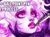 Darkness Beckons ☽ INKBall Point Pen illustration process★
