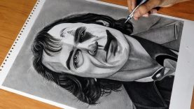 Drawing JOKER with Pencils Joaquin Phoenix