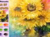 Dream of sunflower drawing flower watercolors wet in wet. Arches NAMIL