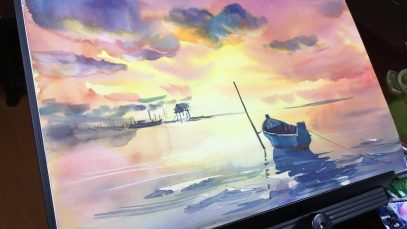Eng sub Watercolor Tutorial How to paint