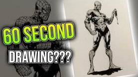 How to Draw Spider Man in UNDER 60 SECONDS Speed Drawing