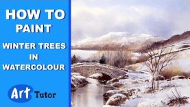 How to Paint Winter Trees in Watercolours