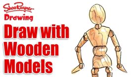 How to draw with wooden mannequin models