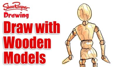 How to draw with wooden mannequin models