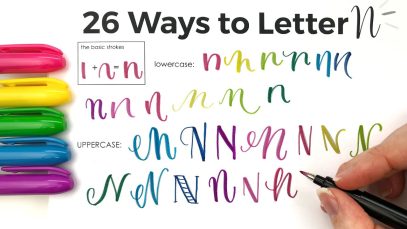How to hand letter N in uppercase and lowercase 26