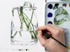 How to paint a realistic glass vase of water in