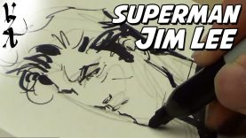 Jim Lee drawing Superman