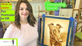 Oil Painting Pet Portrait tutorial PART ONE TIME LAPSE with