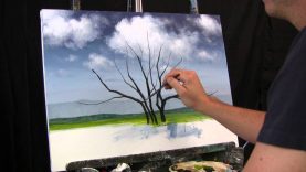 Time Lapse Speed Painting Jacaranda Tree by TIm Gagnon oilacrylic