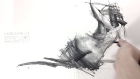 Zin lim Charcoal Drawing Demo Expressive Drawing Nude Figure