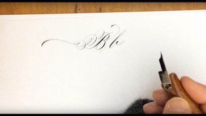 Calligraphy B hand lettered ABCs 2017