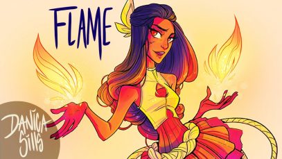 Draw Everyday Challenge Magical Girl quotFlamequot Digital Drawing