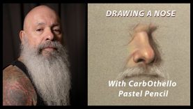 Drawing a Nose with Pastel Pencil