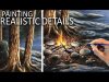 HOW TO PAINT REALISTIC DETAILS Tree bark amp rocks