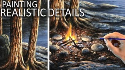 HOW TO PAINT REALISTIC DETAILS Tree bark amp rocks