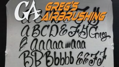 How to Airbrush the Script Alphabet Lettering Basics