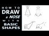 How to Draw A Nose Using Basic Shapes Tutorial