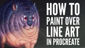 How to Paint Over Line Art in Procreate