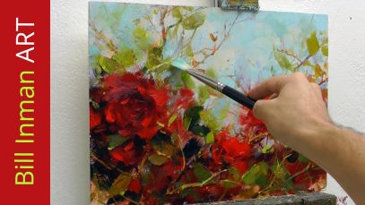 How to Paint Roses Oil Painting Demo Fast Motion