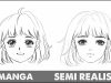 How to draw manga style and draw semi realistic