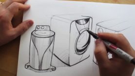 How to draw. Product Design Sketching. Washing Machine Design