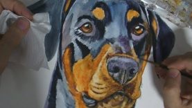 How to paint Doberman in watercolour 366 Watercolour Challenge