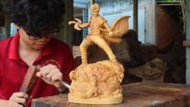 I Made Naruto from a Special Yellow Wood Sculpture